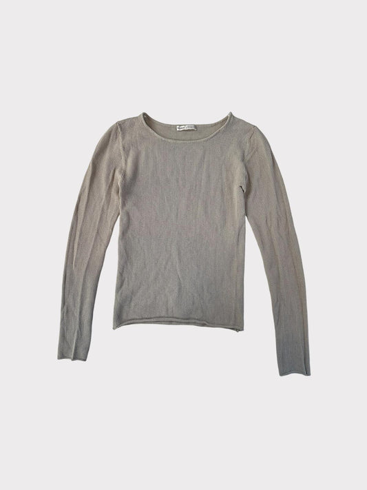 Pull&Bear Tight Fit Thick Mesh Long Sleeve