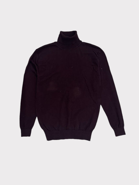 Brave Soul Classic Burgundy Roll Neck Knit