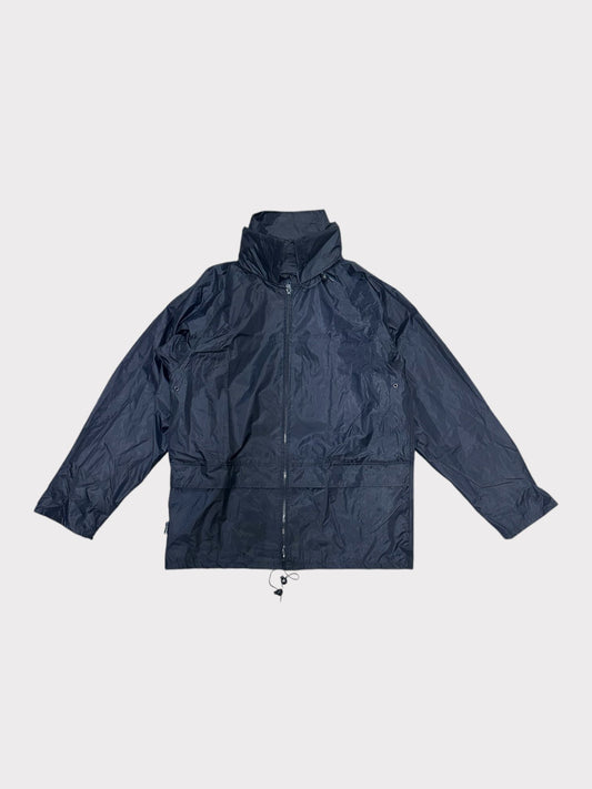 PortWest Waterproof Navy Rain Jacket with Hood