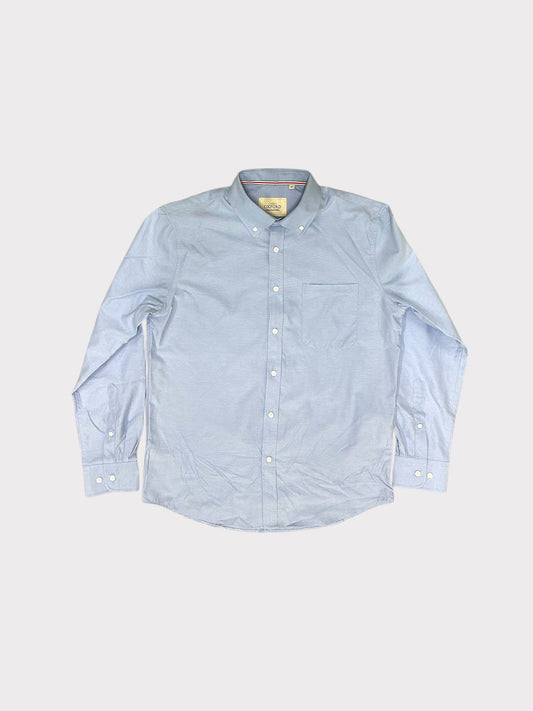 J.VER Mens Classic Cotton Oxford Blue Work Shirt