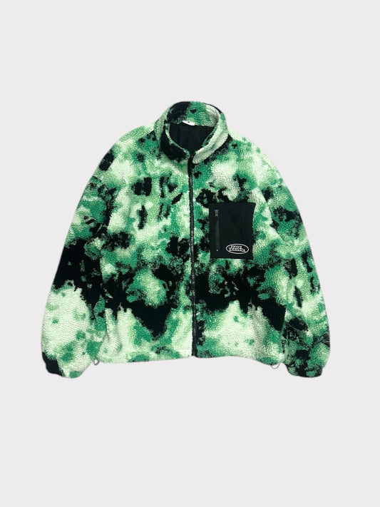 No Fear x H&M Tie Dye Green Zip Up Fleece