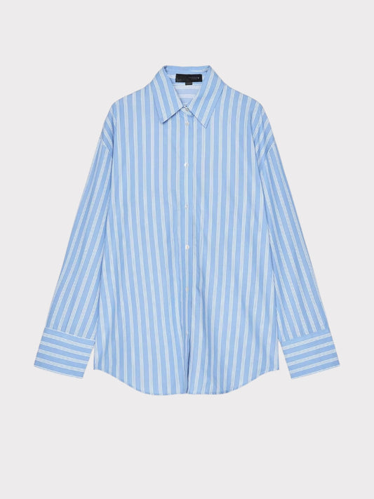 Zara Blue & White Striped Shirt & Bralet