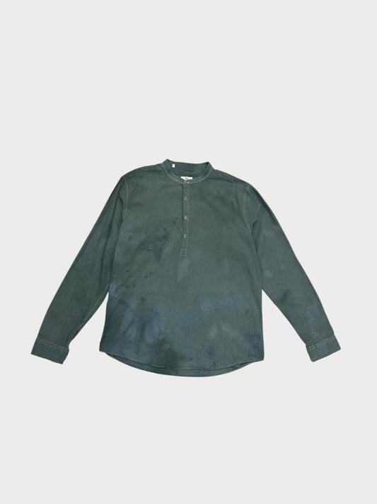 XACT Sage Green Half Button Down Long Sleeve Shirt