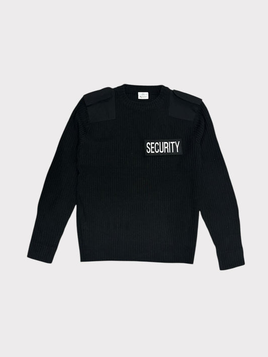 Unbranded Textured Crew Neck Jumper with Security Patches