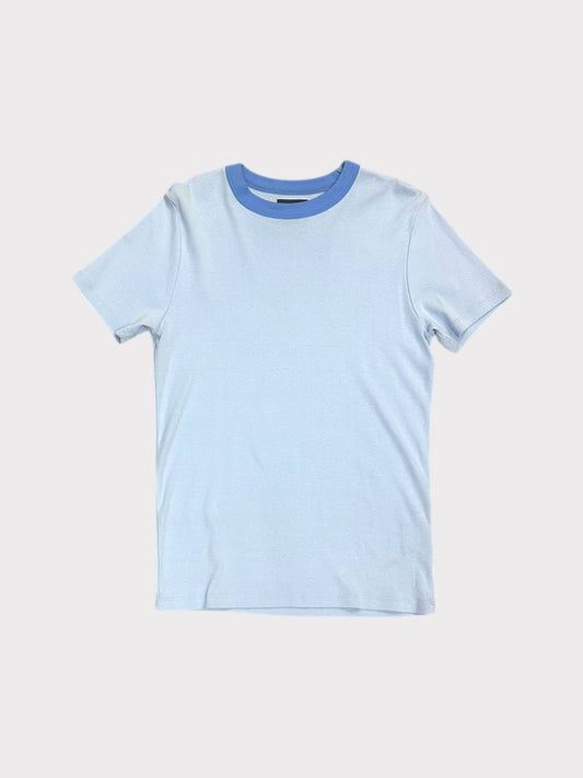 Tiger Of Sweden Two Tone Baby Blue Round Neck T-shirt