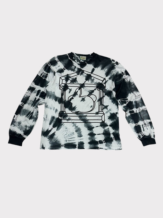 Aries Tie Dye Navy and White Long Sleeve