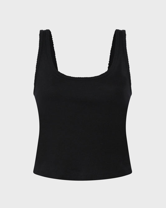 Wild Fable Vest Top With Scallop Edging
