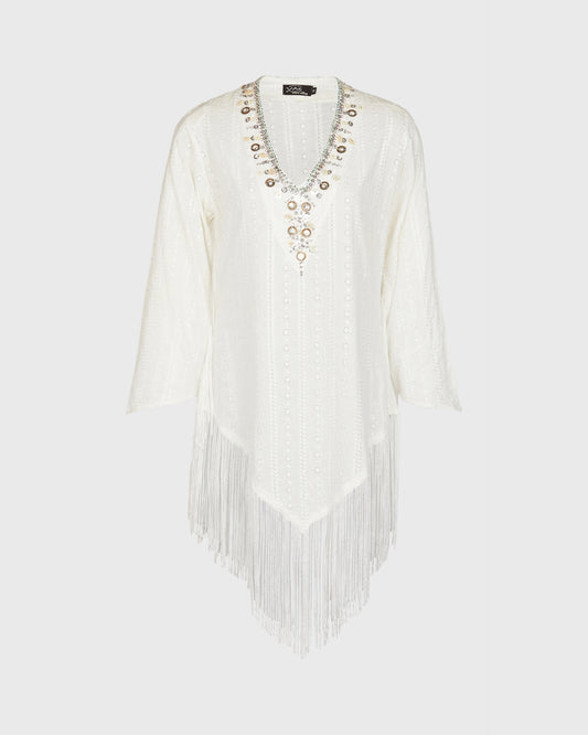Xae Bead Detailed V-Neck
