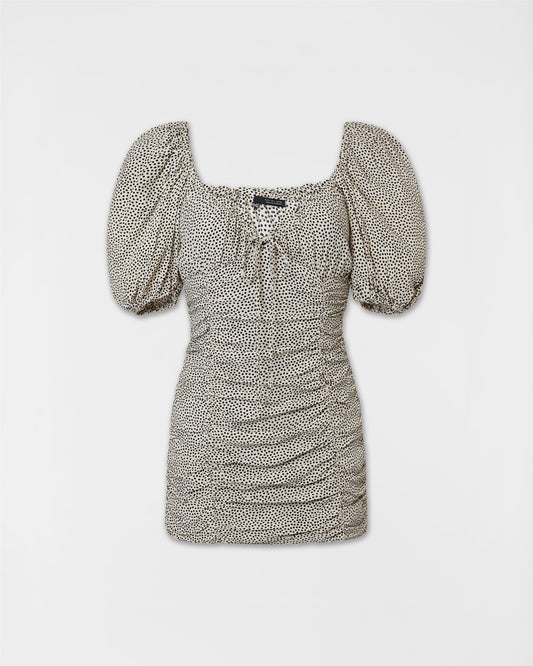Zara Puff Sleeve Polka Dot Mini Dress