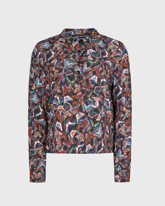Zara Butterfly Print Blouse