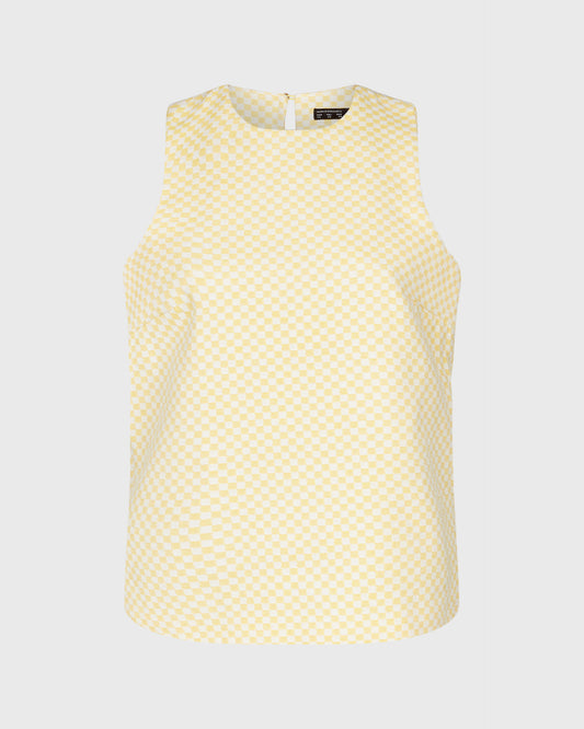 Zara Gingham Sleeveless Top