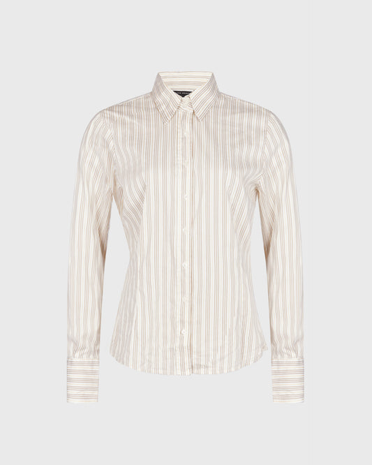 Zara Pinstripe Gold Detail Shirt