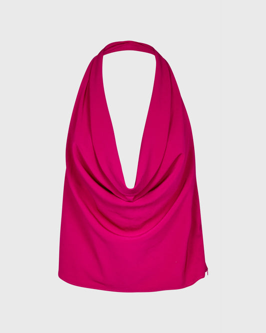 Zara Halter Cowl Neck Top