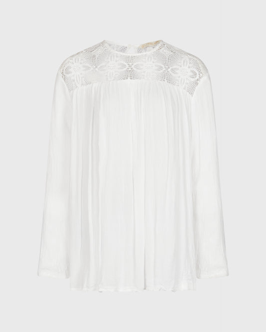 Zara Crochet Detail Long Sleeve Top