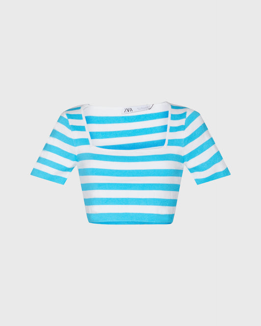 Zara Striped Cropped Top