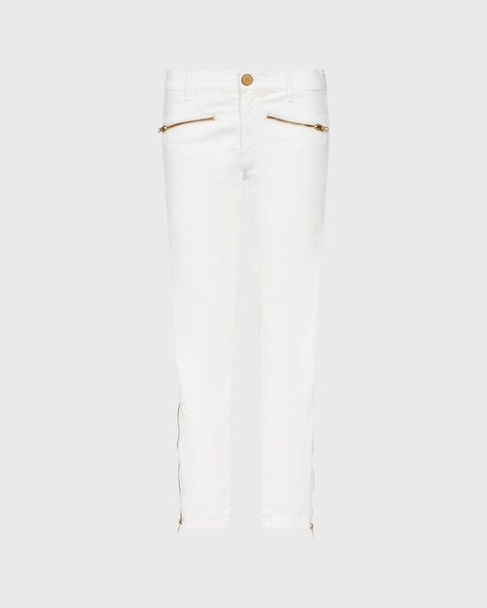 Zara Skinny Jeans With Gold Zip Detail