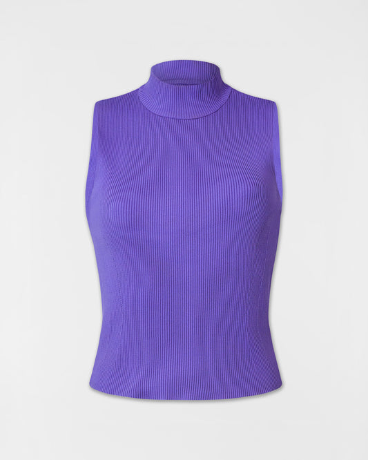 Zara Purple Ribbed Top