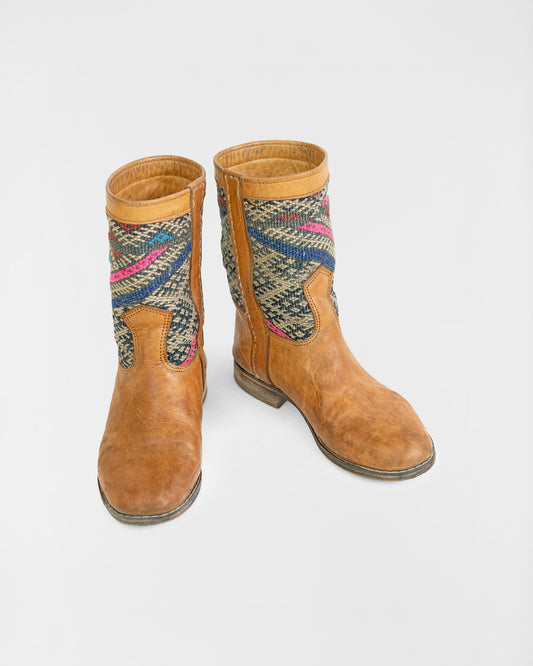 Kilim Leather Boots