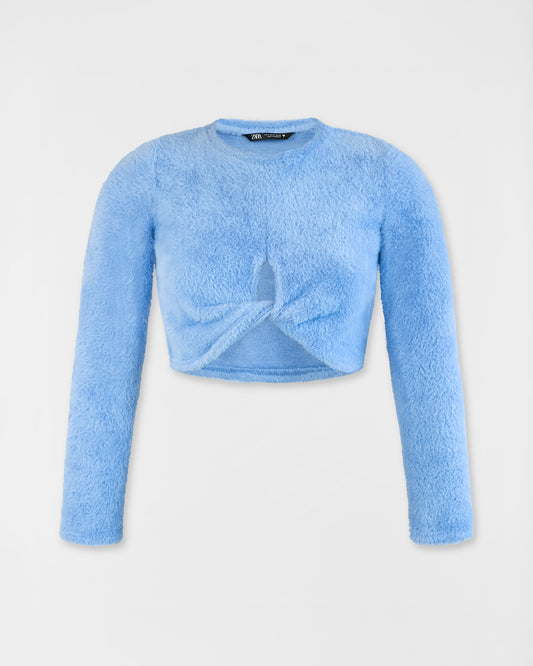 Zara Cropped Fluffy Jumper